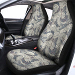 Chinese Sea Dragon Pattern Print Universal Fit Car Seat Covers