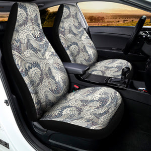 Chinese Sea Dragon Pattern Print Universal Fit Car Seat Covers