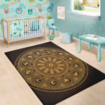 Chinese Zodiac Calendar Signs Print Area Rug