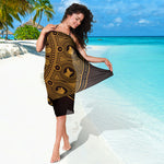 Chinese Zodiac Calendar Signs Print Beach Sarong Wrap