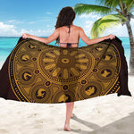 Chinese Zodiac Calendar Signs Print Beach Sarong Wrap