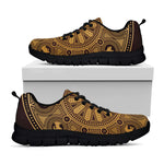 Chinese Zodiac Calendar Signs Print Black Sneakers