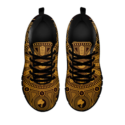 Chinese Zodiac Calendar Signs Print Black Sneakers