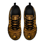 Chinese Zodiac Calendar Signs Print Black Sneakers
