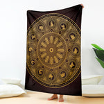 Chinese Zodiac Calendar Signs Print Blanket