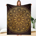 Chinese Zodiac Calendar Signs Print Blanket