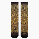 Chinese Zodiac Calendar Signs Print Crew Socks