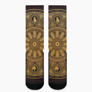 Chinese Zodiac Calendar Signs Print Crew Socks