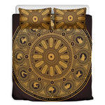 Chinese Zodiac Calendar Signs Print Duvet Cover Bedding Set