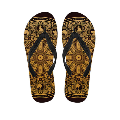 Chinese Zodiac Calendar Signs Print Flip Flops