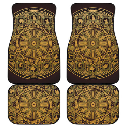 Chinese Zodiac Calendar Signs Print Front and Back Car Floor Mats