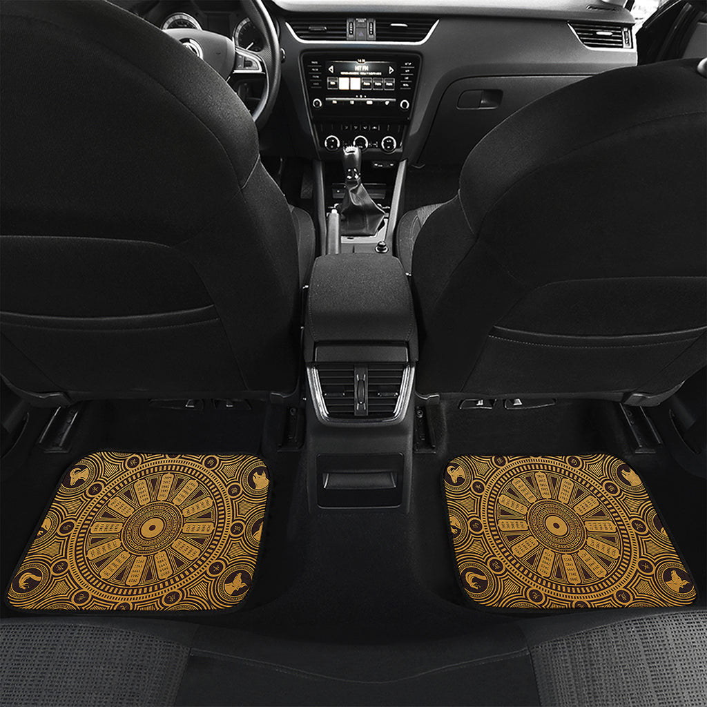 Chinese Zodiac Calendar Signs Print Front and Back Car Floor Mats