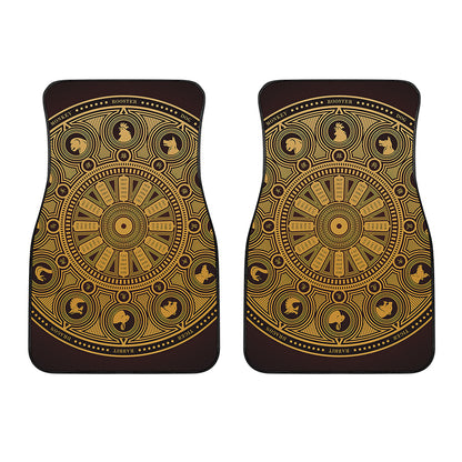 Chinese Zodiac Calendar Signs Print Front Car Floor Mats