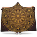 Chinese Zodiac Calendar Signs Print Hooded Blanket