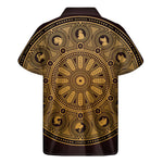 Chinese Zodiac Calendar Signs Print Men's Short Sleeve Shirt