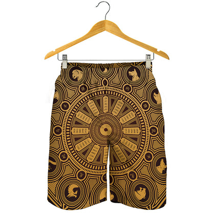Chinese Zodiac Calendar Signs Print Men's Shorts