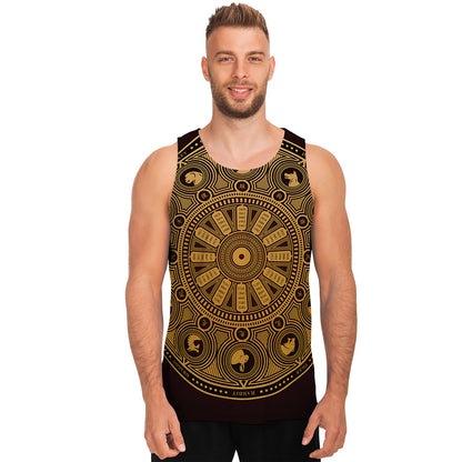 Chinese Zodiac Calendar Signs Print Men's Tank Top