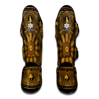 Chinese Zodiac Calendar Signs Print Muay Thai Shin Guard