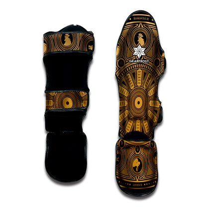 Chinese Zodiac Calendar Signs Print Muay Thai Shin Guard