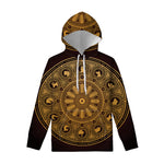 Chinese Zodiac Calendar Signs Print Pullover Hoodie