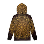 Chinese Zodiac Calendar Signs Print Pullover Hoodie