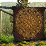 Chinese Zodiac Calendar Signs Print Quilt