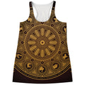 Chinese Zodiac Calendar Signs Print Women's Racerback Tank Top