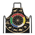 Chinese Zodiac Calendar Wheel Print Apron