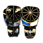 Chinese Zodiac Calendar Wheel Print Boxing Gloves