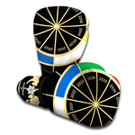 Chinese Zodiac Calendar Wheel Print Boxing Gloves