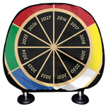 Chinese Zodiac Calendar Wheel Print Car Headrest Covers