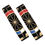 Chinese Zodiac Calendar Wheel Print Car Seat Belt Covers