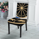 Chinese Zodiac Calendar Wheel Print Dining Chair Slipcover