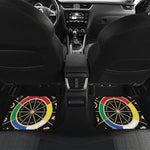 Chinese Zodiac Calendar Wheel Print Front and Back Car Floor Mats