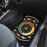 Chinese Zodiac Calendar Wheel Print Front and Back Car Floor Mats