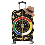 Chinese Zodiac Calendar Wheel Print Luggage Cover