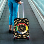 Chinese Zodiac Calendar Wheel Print Luggage Cover