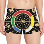 Chinese Zodiac Calendar Wheel Print Men's Boxer Briefs