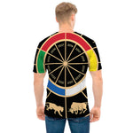 Chinese Zodiac Calendar Wheel Print Men's T-Shirt