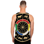 Chinese Zodiac Calendar Wheel Print Men's Tank Top