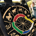 Chinese Zodiac Calendar Wheel Print Pet Car Back Seat Cover