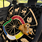 Chinese Zodiac Calendar Wheel Print Pet Car Back Seat Cover