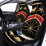 Chinese Zodiac Calendar Wheel Print Universal Fit Car Seat Covers