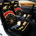 Chinese Zodiac Calendar Wheel Print Universal Fit Car Seat Covers