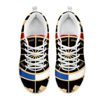 Chinese Zodiac Calendar Wheel Print White Sneakers