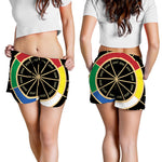 Chinese Zodiac Calendar Wheel Print Women's Shorts