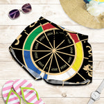 Chinese Zodiac Calendar Wheel Print Women's Shorts