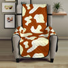 Chocolate And Milk Cow Print Armchair Protector