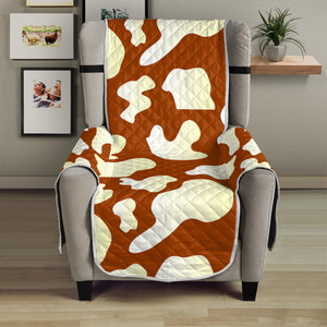 Chocolate And Milk Cow Print Armchair Protector