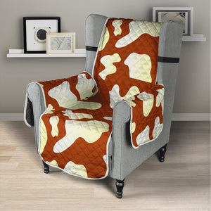 Chocolate And Milk Cow Print Armchair Protector